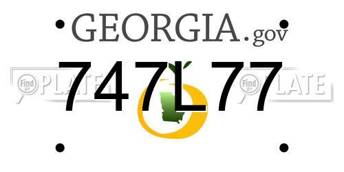 747L77 Georgia License Plate