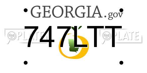 747LTT Georgia License Plate