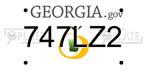 747LZ2 Georgia License Plate