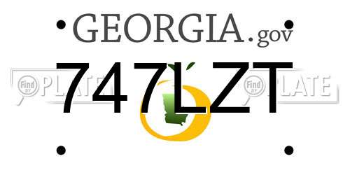 747LZT Georgia License Plate