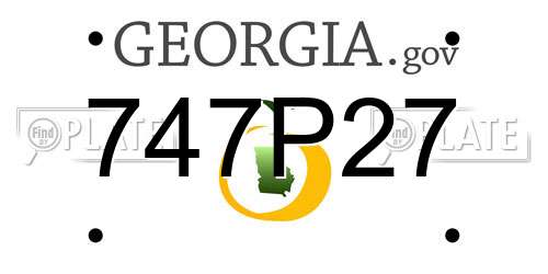747P27 Georgia License Plate