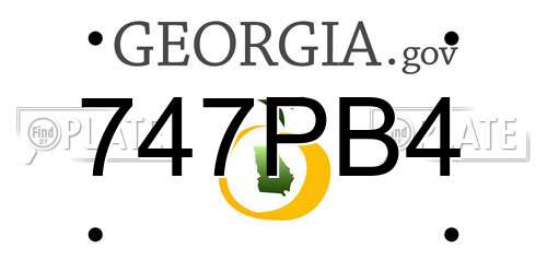 747PB4 Georgia License Plate