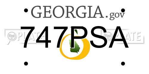 747PSA Georgia License Plate