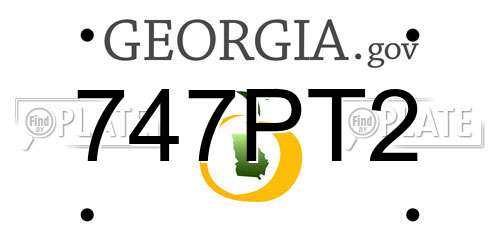 747PT2 Georgia License Plate
