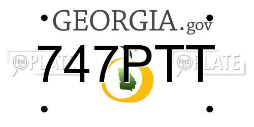 747PTT Georgia License Plate