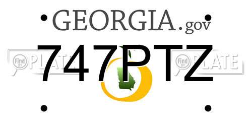 747PTZ Georgia License Plate