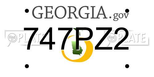 747PZ2 Georgia License Plate
