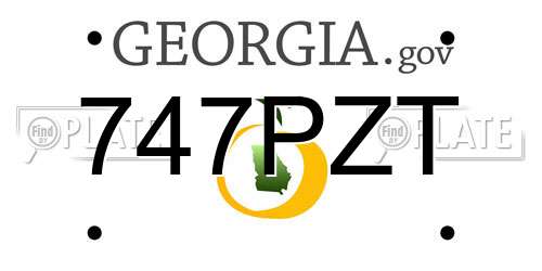 747PZT Georgia License Plate