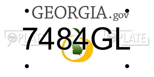 7484GL Georgia License Plate