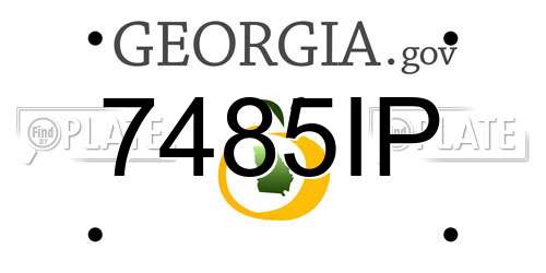 7485IP Georgia License Plate