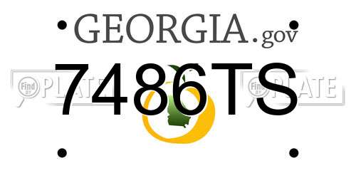7486TS Georgia License Plate