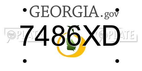 7486XD Georgia License Plate