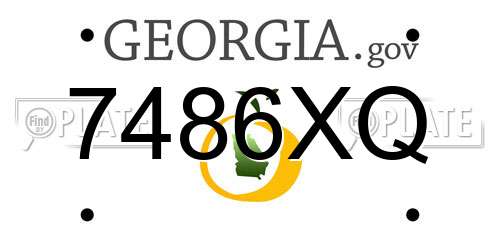 7486XQ Georgia License Plate