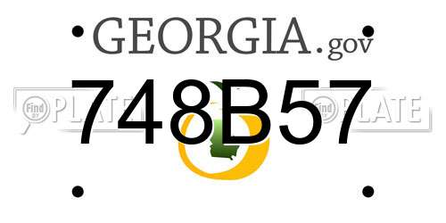 748B57 Georgia License Plate