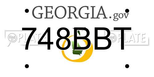 748BBT Georgia License Plate