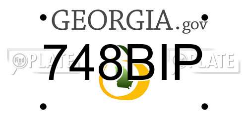 748BIP Georgia License Plate