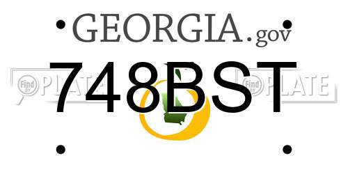 748BST Georgia License Plate