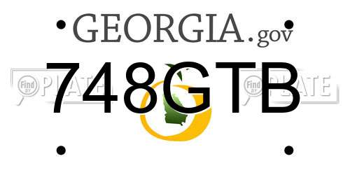 748GTB Georgia License Plate