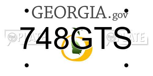 748GTS Georgia License Plate