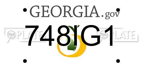 748IG1 Georgia License Plate