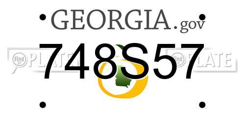 748S57 Georgia License Plate