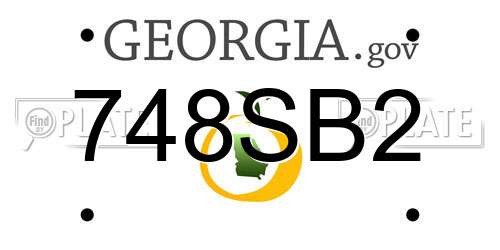 748SB2 Georgia License Plate