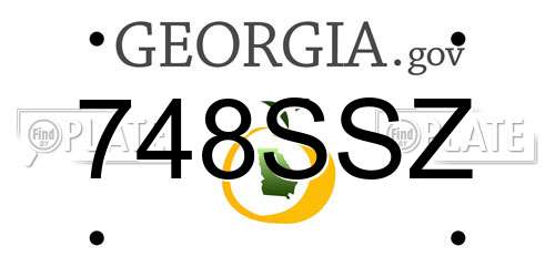 748SSZ Georgia License Plate