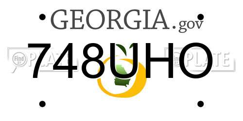 748UHO Georgia License Plate