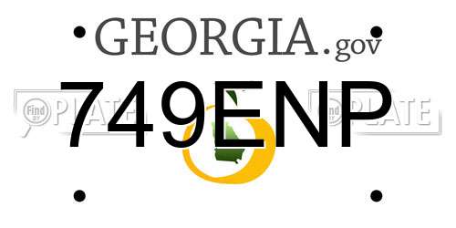 749ENP Georgia License Plate