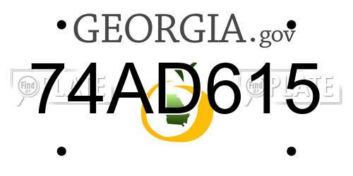 74AD615 Georgia License Plate