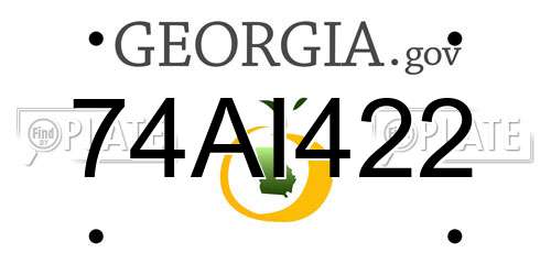 74AI422 Georgia License Plate