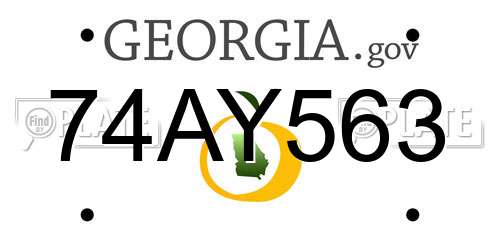 74AY563 Georgia License Plate