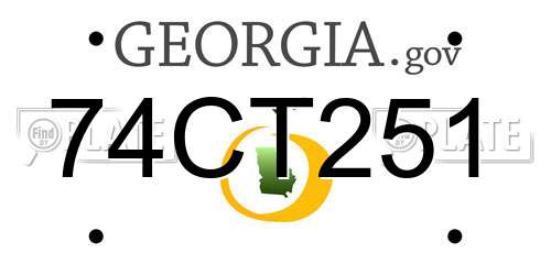 74CT251 Georgia License Plate
