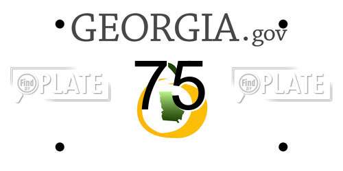 75 Georgia License Plate