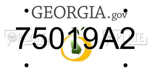 75019A2 Georgia License Plate