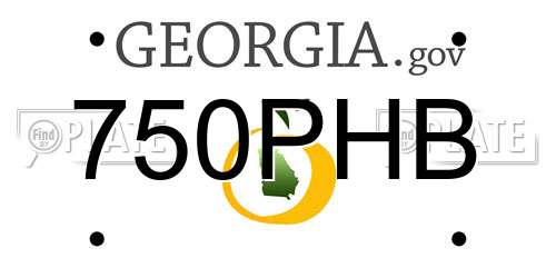 750PHB Georgia License Plate