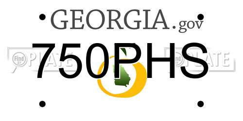 750PHS Georgia License Plate