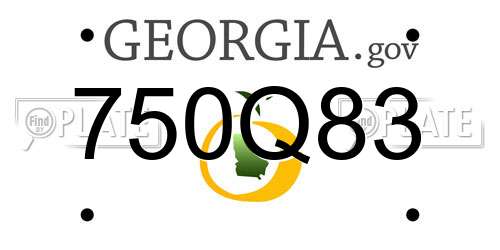 750Q83 Georgia License Plate