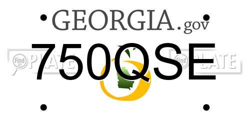 750QSE Georgia License Plate