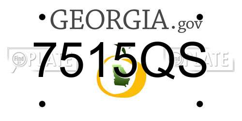 7515QS Georgia License Plate