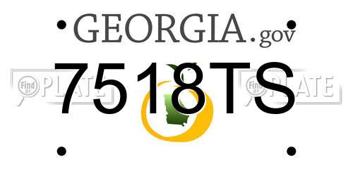 7518TS Georgia License Plate