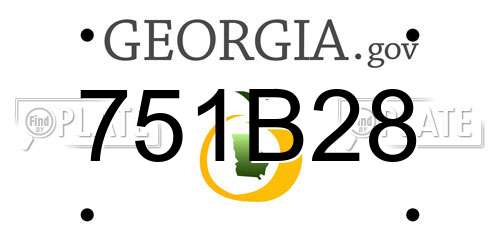 751B28 Georgia License Plate