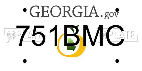 751BMC Georgia License Plate