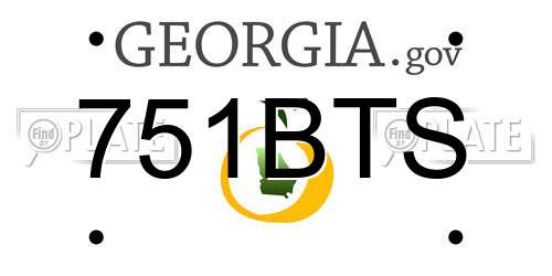 751BTS Georgia License Plate