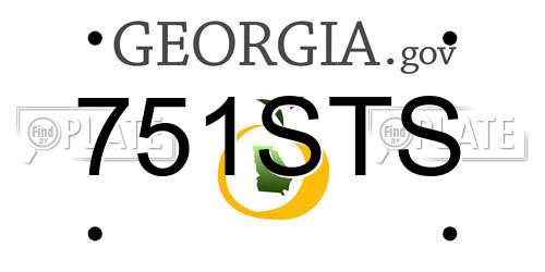 751STS Georgia License Plate
