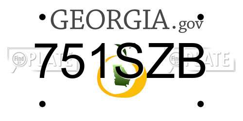751SZB Georgia License Plate