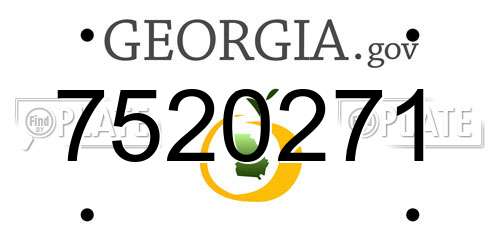 7520271 Georgia License Plate