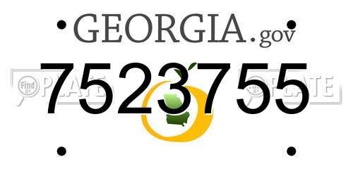 7523755 Georgia License Plate