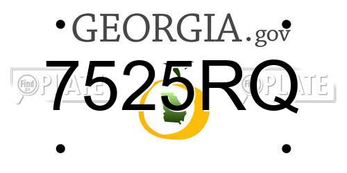 7525RQ Georgia License Plate