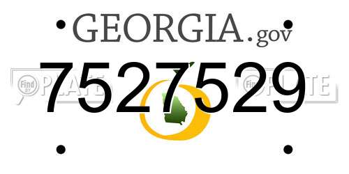 7527529 Georgia License Plate